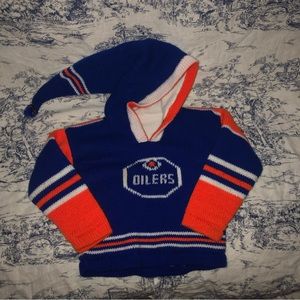 Classic Edmonton Oilers Sweater Jersey Knit NHL Kids Toddler Size 3 Great Shape!